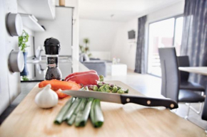 das schöne Apartment in der obersten Etage, mit einer der größten Dachterrassen der Umgebung einfach zum Etspannen in Mönkebude